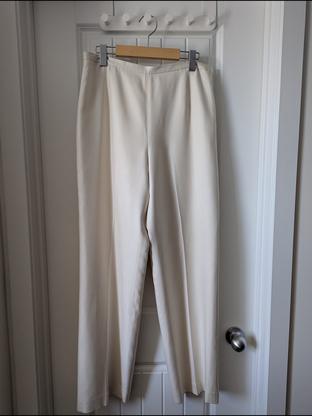 Talbots Cream Silk Pants Size 12